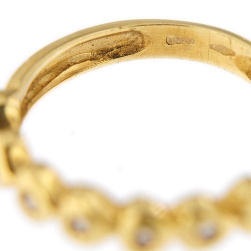 Bague 54 Bague rivière en or jaune 18 kt et diamants 58 Facettes 23130