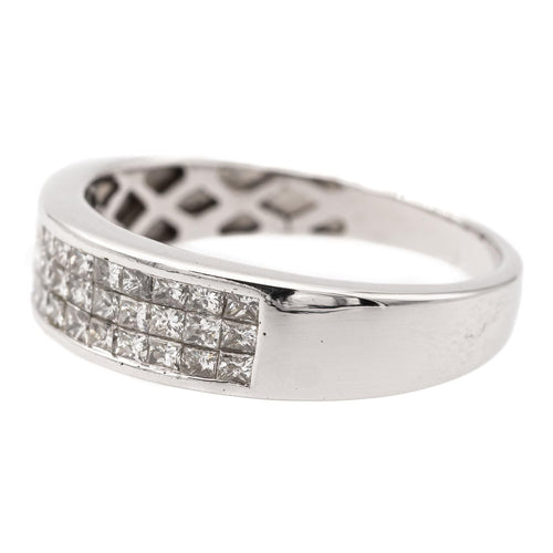 Bague 50 Bague Bandeau Or blanc Diamant 58 Facettes 2313082CN