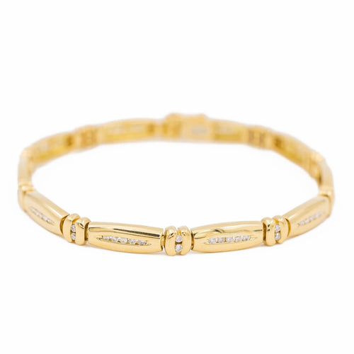 Bracelet Bracelet en or jaune 18 carats serti de diamants 58 Facettes 2314034CN