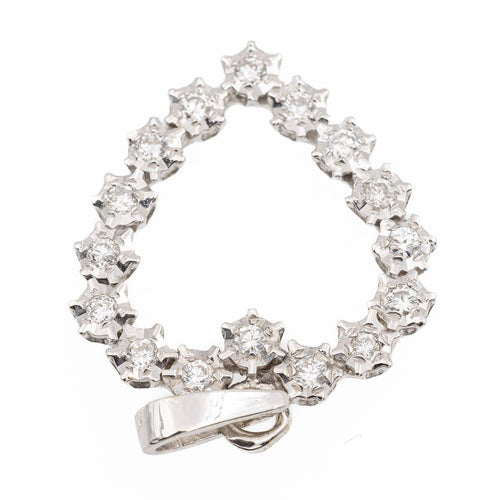 Pendentif Pendentif cœur en or blanc 18 carats et diamants 58 Facettes 2315026CN