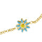 Bracelet Bracelet à fleurs émaillées en or jaune 18 kt 58 Facettes 23217