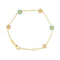 Bracelet Bracelet à fleurs émaillées en or jaune 18 kt 58 Facettes 23217