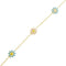 Bracelet Bracelet à fleurs émaillées en or jaune 18 kt 58 Facettes 23217