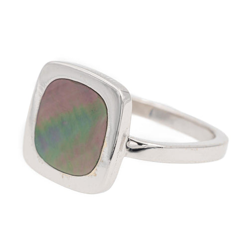 Bague 53 Dinh Van Bague Impression Or blanc Nacre 58 Facettes 2324756CN