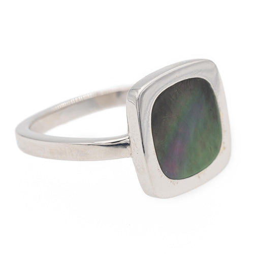 Bague 53 Dinh Van Bague Impression Or blanc Nacre 58 Facettes 2324756CN