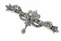 Broche Broche barrette ancienne en argent sur or rose 18K et diamants 58 Facettes 23249-0329