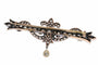 Broche Broche barrette ancienne en argent sur or rose 18K et diamants 58 Facettes 23249-0329