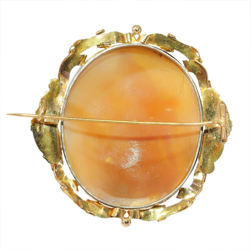 Broche Broche camée victorienne « The Farnese Bull » en or jaune 18K 58 Facettes 23271-0317