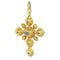 Pendentif Croix pendentif rococo en or jaune 18K et diamants 58 Facettes 23271-0584