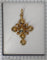 Pendentif Croix pendentif rococo en or jaune 18K et diamants 58 Facettes 23271-0584