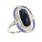 Bague 54 Bague Art déco en platine, saphirs et diamants 58 Facettes 23271-0609