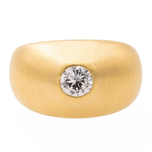 Bague 53 Bague solitaire en or jaune 18 carats avec diamant 58 Facettes 2328285CN