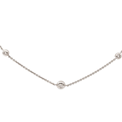 Collier Collier en or blanc 18 carats serti de diamants 58 Facettes 2328938CN
