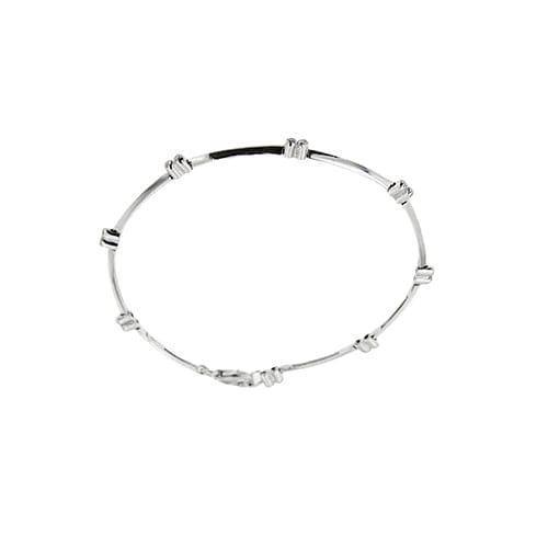 Bracelet Bracelet à segments en or blanc 18 ct avec diamants 58 Facettes 23296