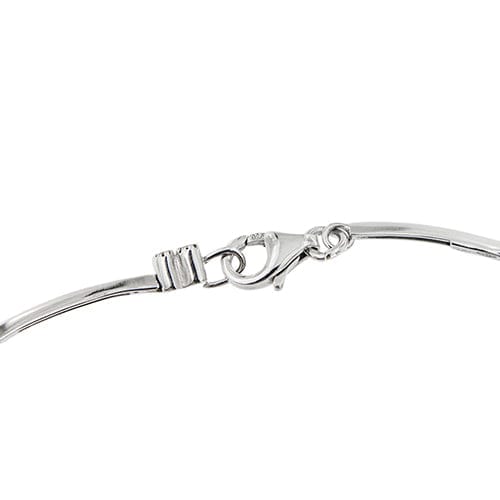 Bracelet Bracelet à segments en or blanc 18 ct avec diamants 58 Facettes 23296