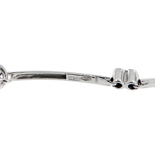 Bracelet Bracelet à segments en or blanc 18 ct avec diamants 58 Facettes 23296
