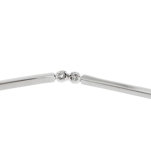 Bracelet Bracelet à segments en or blanc 18 ct avec diamants 58 Facettes 23296