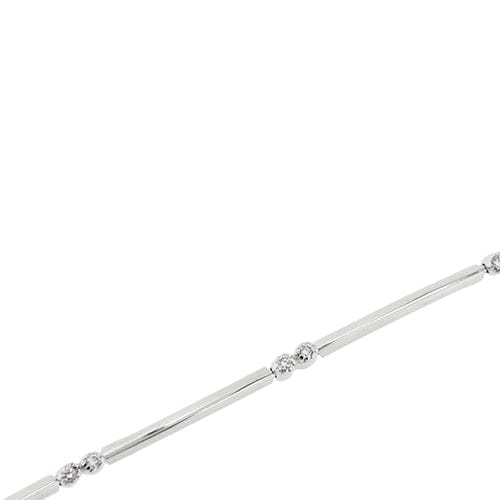 Bracelet Bracelet à segments en or blanc 18 ct avec diamants 58 Facettes 23296
