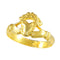 Bague 53 Bague Claddagh baroque vers 1670 en or jaune 58 Facettes 23304-0151