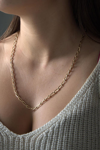 Collier Collier maille cheval en or jaune 18 carats 58 Facettes 2331817CN