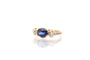 Bague 53 Bague en or jaune 18k avec saphir et diamants 58 Facettes 23334