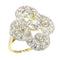 Bague 52 Bague Art déco 1930 en or jaune 18K et diamants 58 Facettes 23345-0110