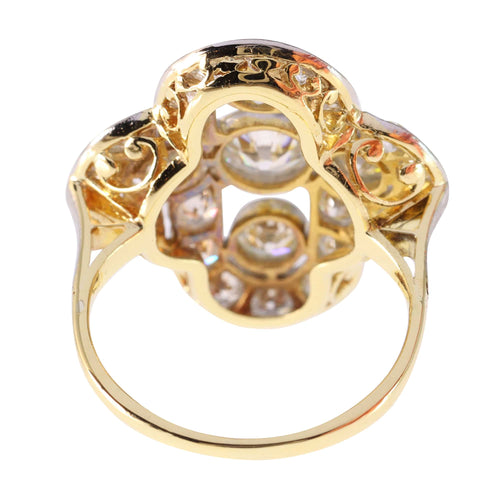 Bague 52 Bague Art déco 1930 en or jaune 18K et diamants 58 Facettes 23345-0110