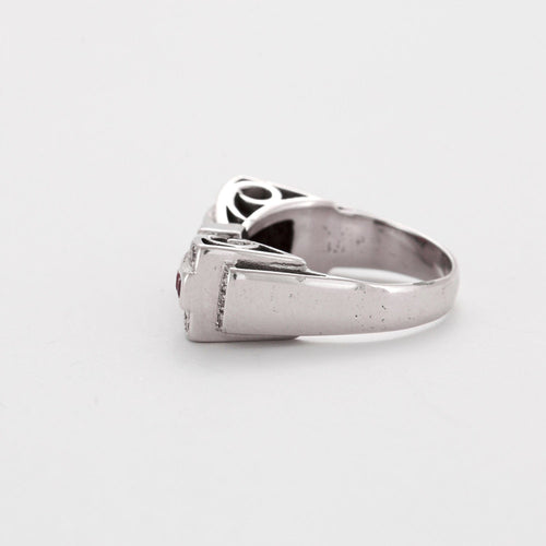 Bague 53 Bague "Noeud" Platine Diamant et Rubis 58 Facettes DV0397-3