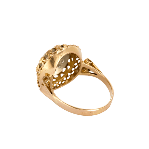 Bague 60 Bague ancienne en or jaune 18k pavée de diamants 58 Facettes BO/240030