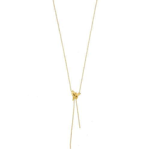 Collier Collier animalier - Pendentif papillon en or jaune 18 kt 58 Facettes 23414