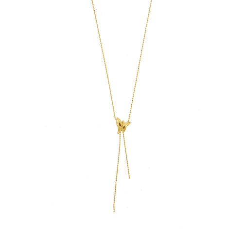 Collier Collier animalier - Pendentif papillon en or jaune 18 kt 58 Facettes 23414