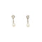 Boucles d'oreilles Boucles d’oreilles Art déco pendantes en or blanc 18 kt, perles et diamants 58 Facettes 23571