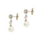 Boucles d'oreilles Boucles d’oreilles Art déco pendantes en or blanc 18 kt, perles et diamants 58 Facettes 23571