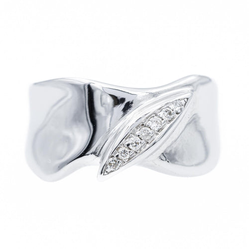 Bague 53 Bague en or blanc 18 carats sertie de diamants taille brillant 58 Facettes 2360821CN