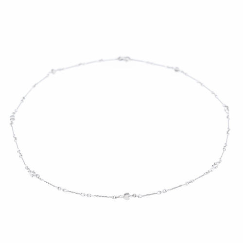 Collier Collier cœurs en or blanc 18 carats 58 Facettes 2360825CN