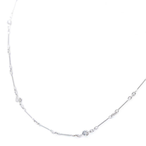 Collier Collier cœurs en or blanc 18 carats 58 Facettes 2360825CN