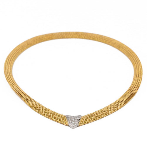 Collier Collier en or jaune et blanc 18 carats avec diamants 58 Facettes 2360828CN