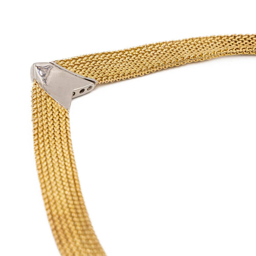 Collier Collier en or jaune et blanc 18 carats avec diamants 58 Facettes 2360828CN