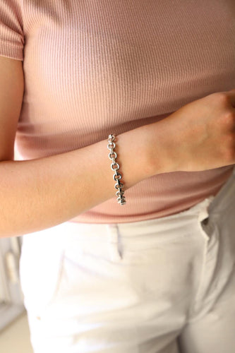 Bracelet Bracelet maille jaseron en or blanc 18 carats 58 Facettes 2360830CN