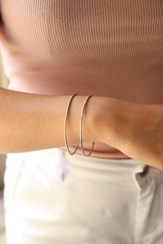 Bracelet Bracelet Jonc Or blanc 58 Facettes 2360853CN