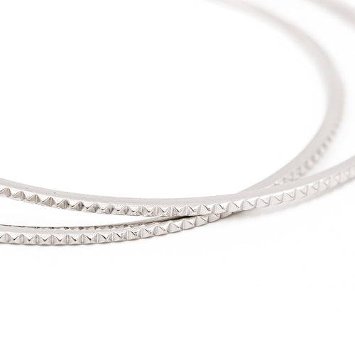 Bracelet Bracelet jonc en or blanc 18 carats (750) 58 Facettes 2360853CN