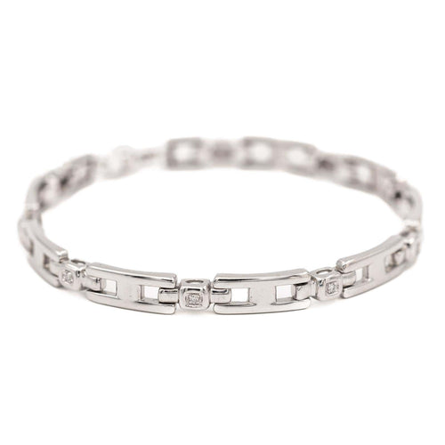 Bracelet Bracelet en or blanc 18 carats serti de diamants 58 Facettes 2360855CN