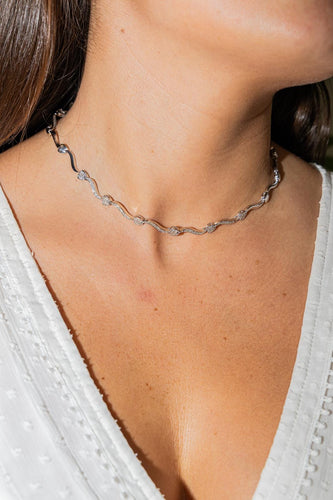 Collier Collier Or blanc Diamant 58 Facettes 2363223CN