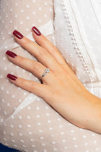 Bague 51 Mauboussin Love My Love - Bague solitaire en or blanc et diamants 58 Facettes 2366861CN