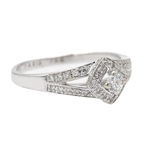 Bague 51 Mauboussin Love My Love - Bague solitaire en or blanc et diamants 58 Facettes 2366861CN