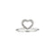 Bague 54 Bague cœur en or blanc 18 ct et diamants 58 Facettes 23750