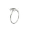 Bague 54 Bague cœur en or blanc 18 ct et diamants 58 Facettes 23750