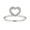 Bague 54 Bague cœur en or blanc 18 ct et diamants 58 Facettes 23750