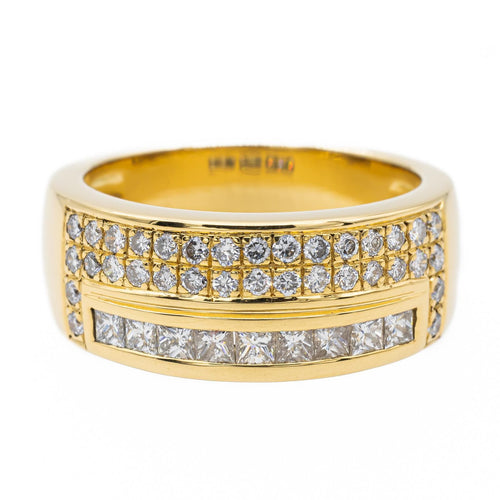 Bague 55 Bague bandeau en or jaune 18 carats et diamants 58 Facettes 2376867CN
