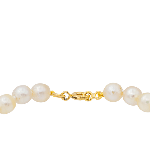 Bracelet Bracelet en or jaune 18 carats et perles de culture blanches 58 Facettes 2377022CN